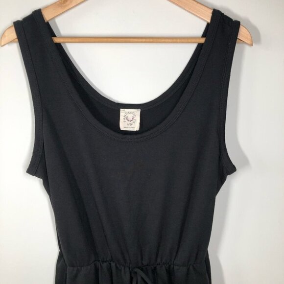 FANTASTIC Fawn Black Tank Shorts Romper Size Large - Picture 2 of 6